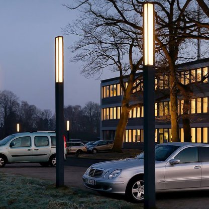 Classic LED Tall Bollard Lights Sleek, Weatherproof Path and Street Lighting-Lighom