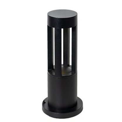 Modern Radiance Four-Emitting Black Outdoor LED Pathway Light-Lighom