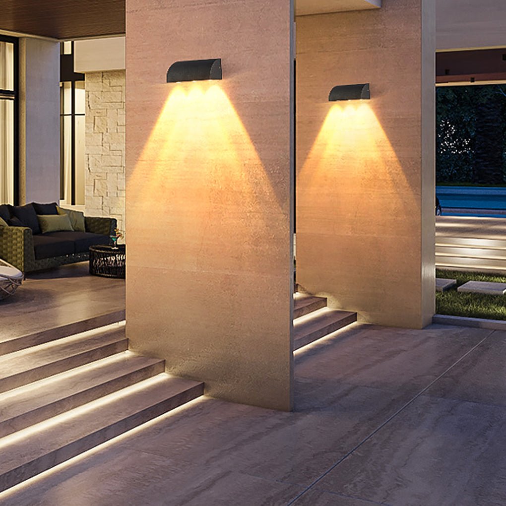 Outdoor Minimalist LED Waterproof Wall Light for Courtyard Balcony Foyer-Lighom