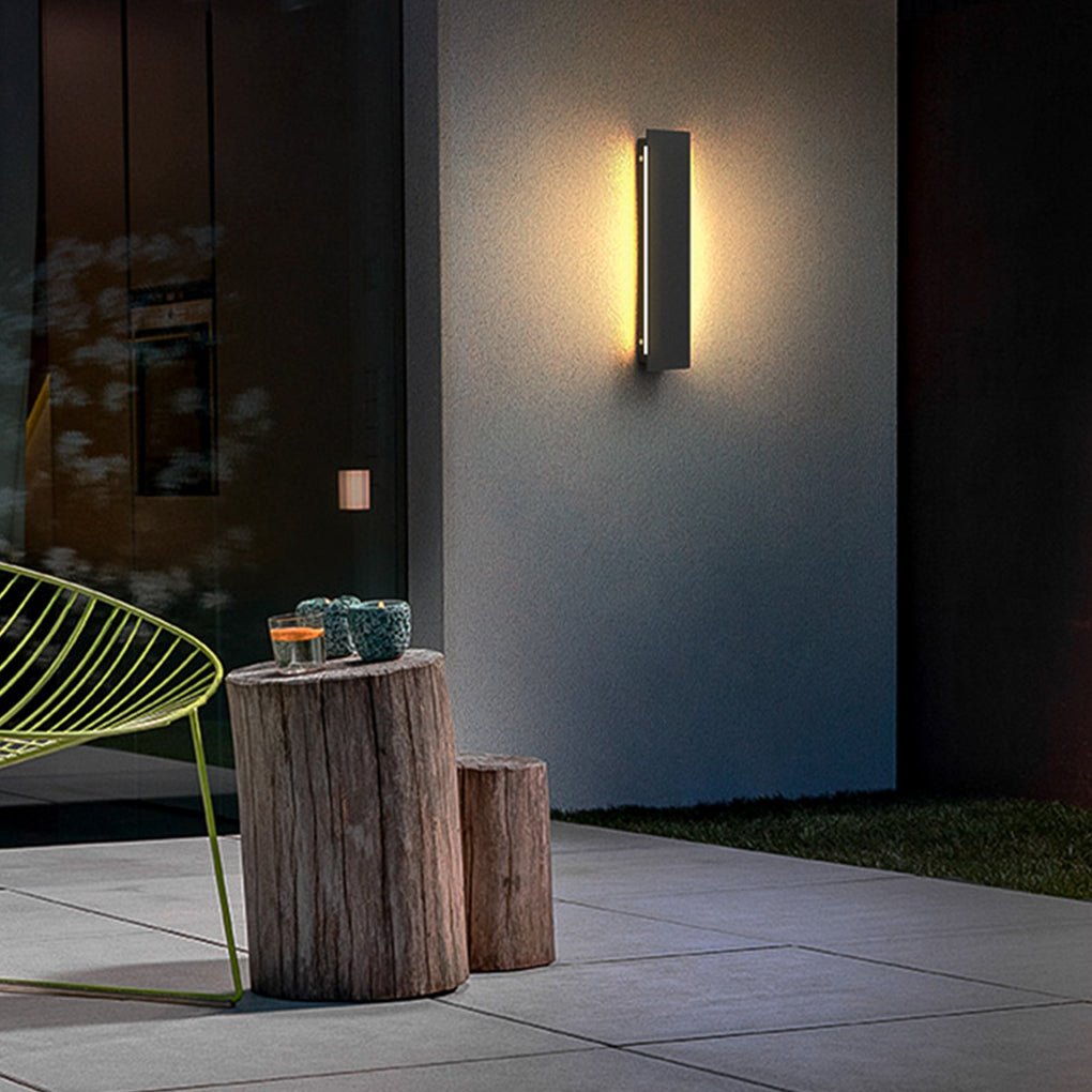 Outdoor Modern Waterproof Long Strip Bright LED Wall Light for Villa Courtyard-Lighom