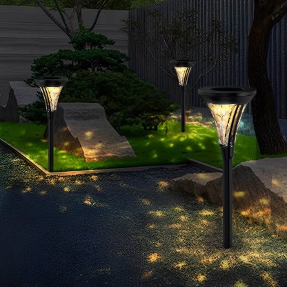 Outdoor Solar Post Lights LED Garden Lights Pathway Lights Landscape Lighting-Lighom