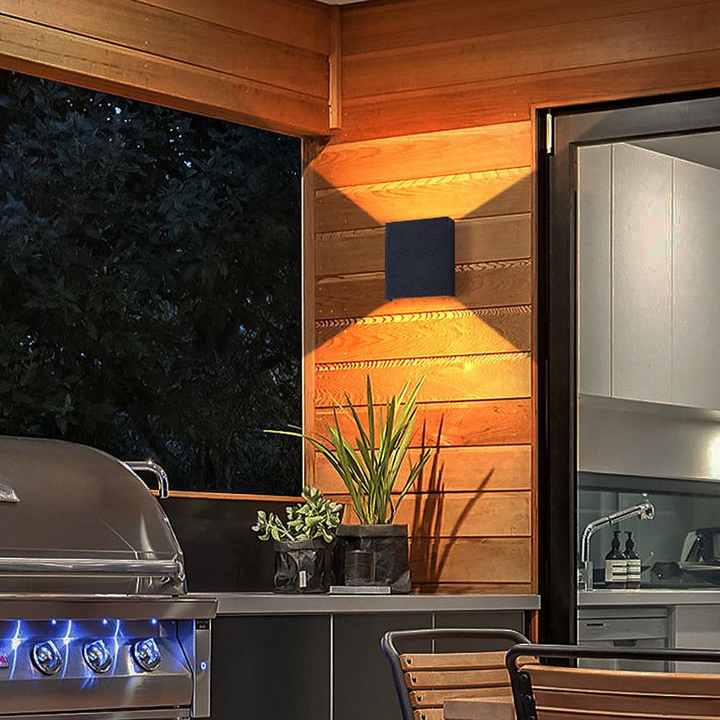 Square Up Down LED Modern Outdoor Wall Light