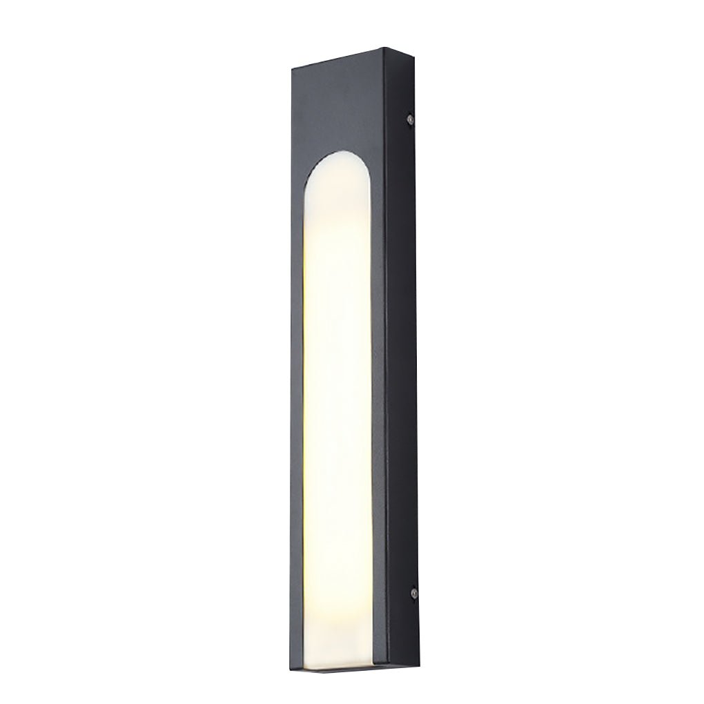 Arched Trapezoid Waterproof Black LED Modern Outdoor Wall Lights Wall Lamp-Lighom