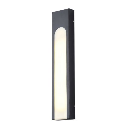 Arched Trapezoid Waterproof Black LED Modern Outdoor Wall Lights Wall Lamp-Lighom