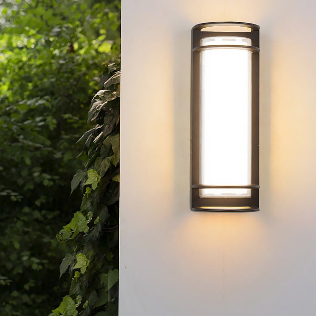 Double-Layer Shade Gate Column Exterior Wall Sconce