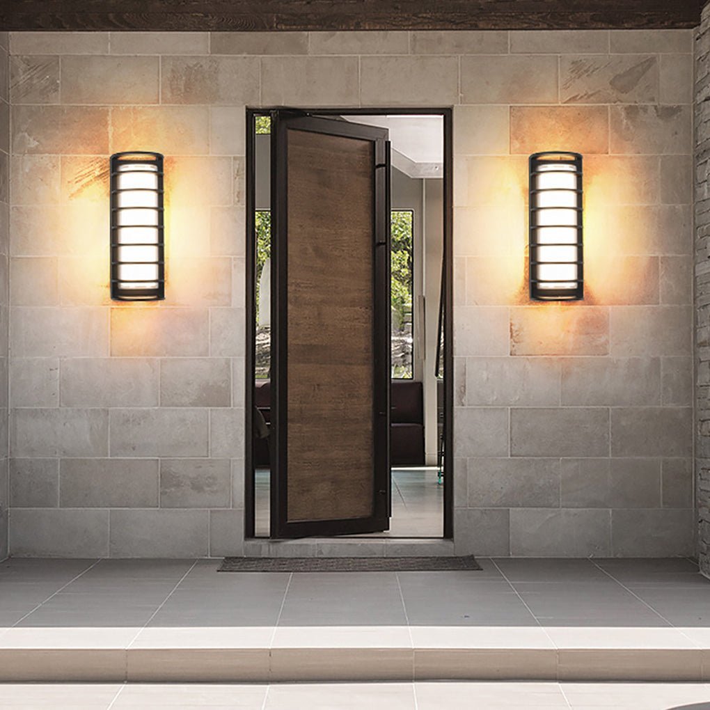 Outdoor Waterproof Double-layer Lampshade Gate Column Exterior Wall Sconces-Lighom