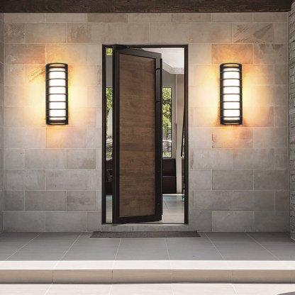 Outdoor Waterproof Double-layer Lampshade Gate Column Exterior Wall Sconces-Lighom