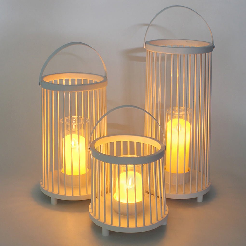 Outdoor Waterproof Garden Light Rechargeable Portable Cage Landscape Lighting with US Plug-Lighom