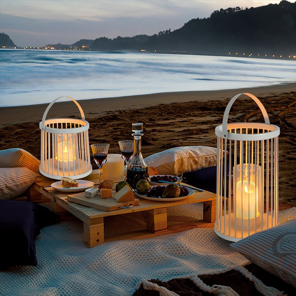 Outdoor Waterproof Garden Light Rechargeable Portable Cage Landscape Lighting with US Plug-Lighom