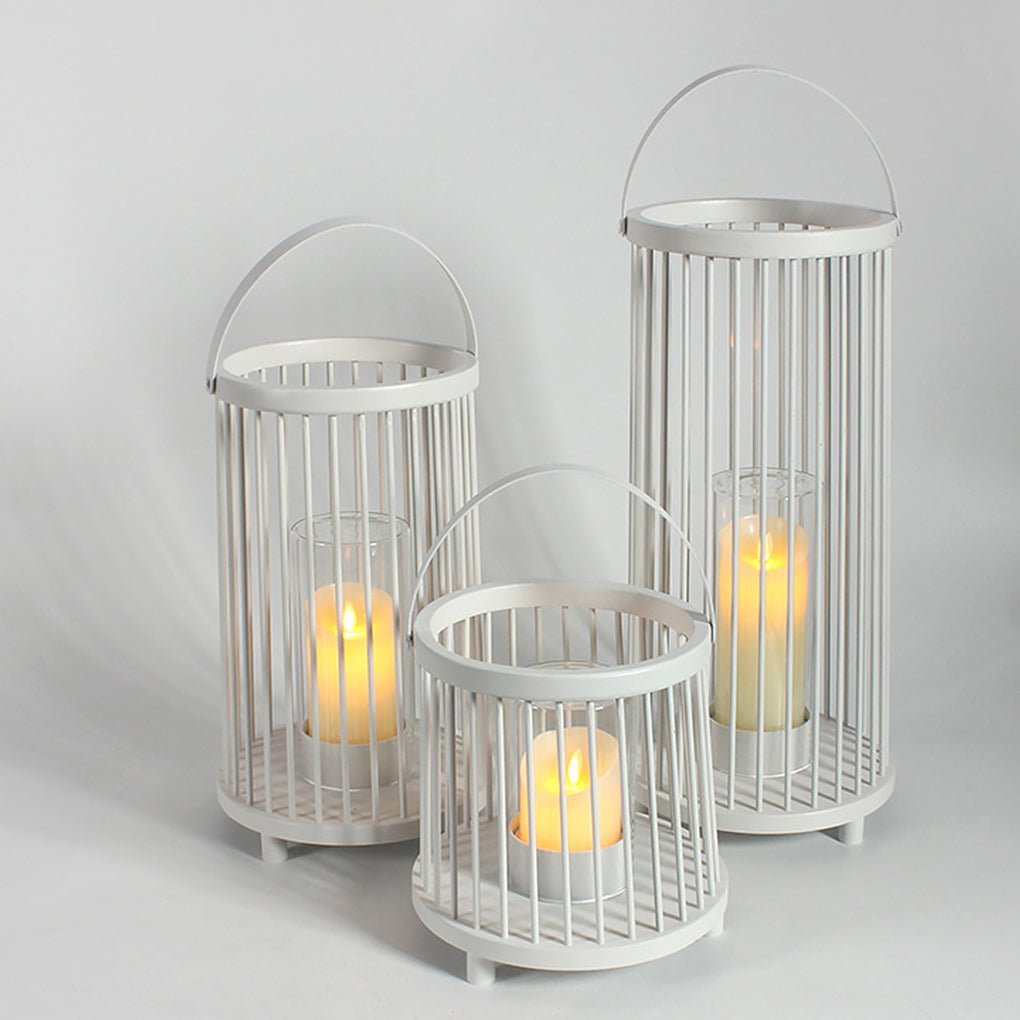 Outdoor Waterproof Garden Light Rechargeable Portable Cage Landscape Lighting with US Plug-Lighom