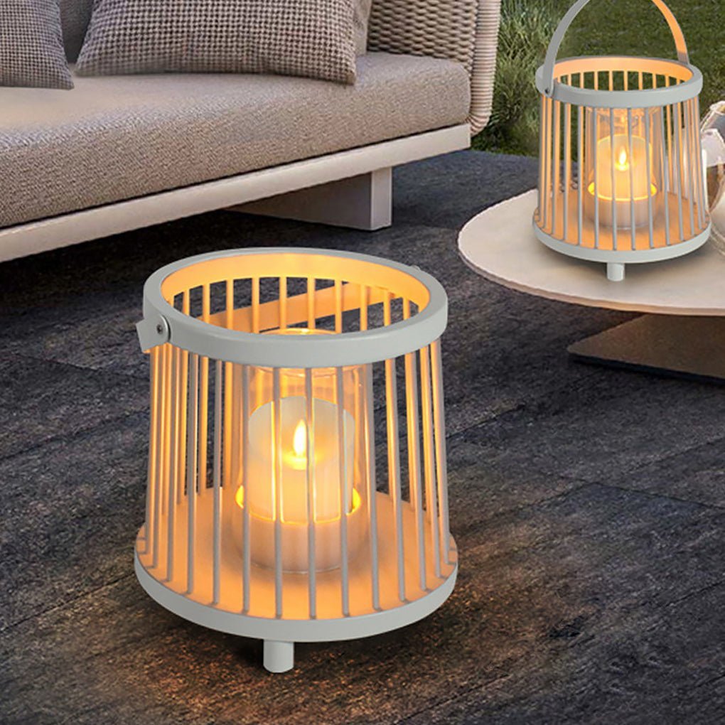 Outdoor Waterproof Garden Light Rechargeable Portable Cage Landscape Lighting with US Plug-Lighom