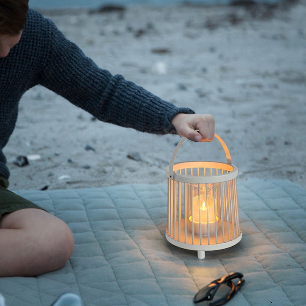 Outdoor Waterproof Garden Light Rechargeable Portable Cage Landscape Lighting with US Plug-Lighom