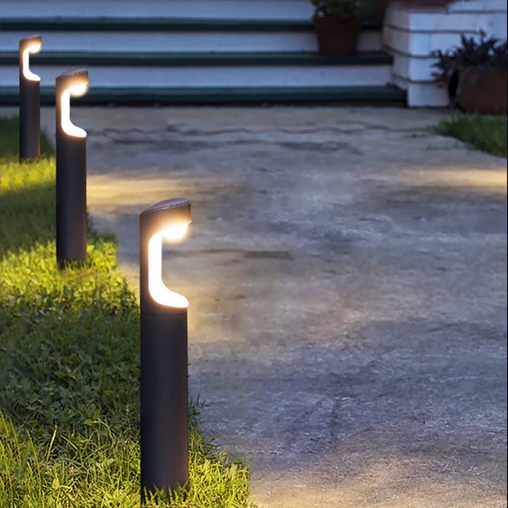 Creative Waterproof IP65 Aluminum Black Modern Outdoor Light Pathway Lights-Lighom