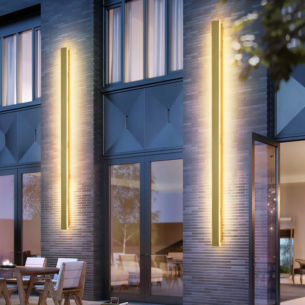 Outdoor Waterproof Rust-proof Minimalist Strip LED Wall Sconces Garden Light-Lighom