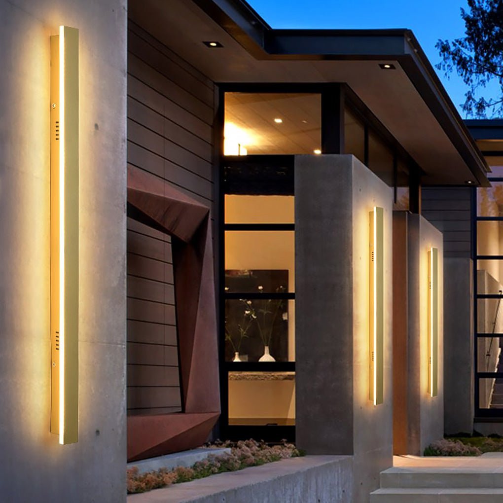 Outdoor Waterproof Rust-proof Minimalist Strip LED Wall Sconces Garden Light-Lighom