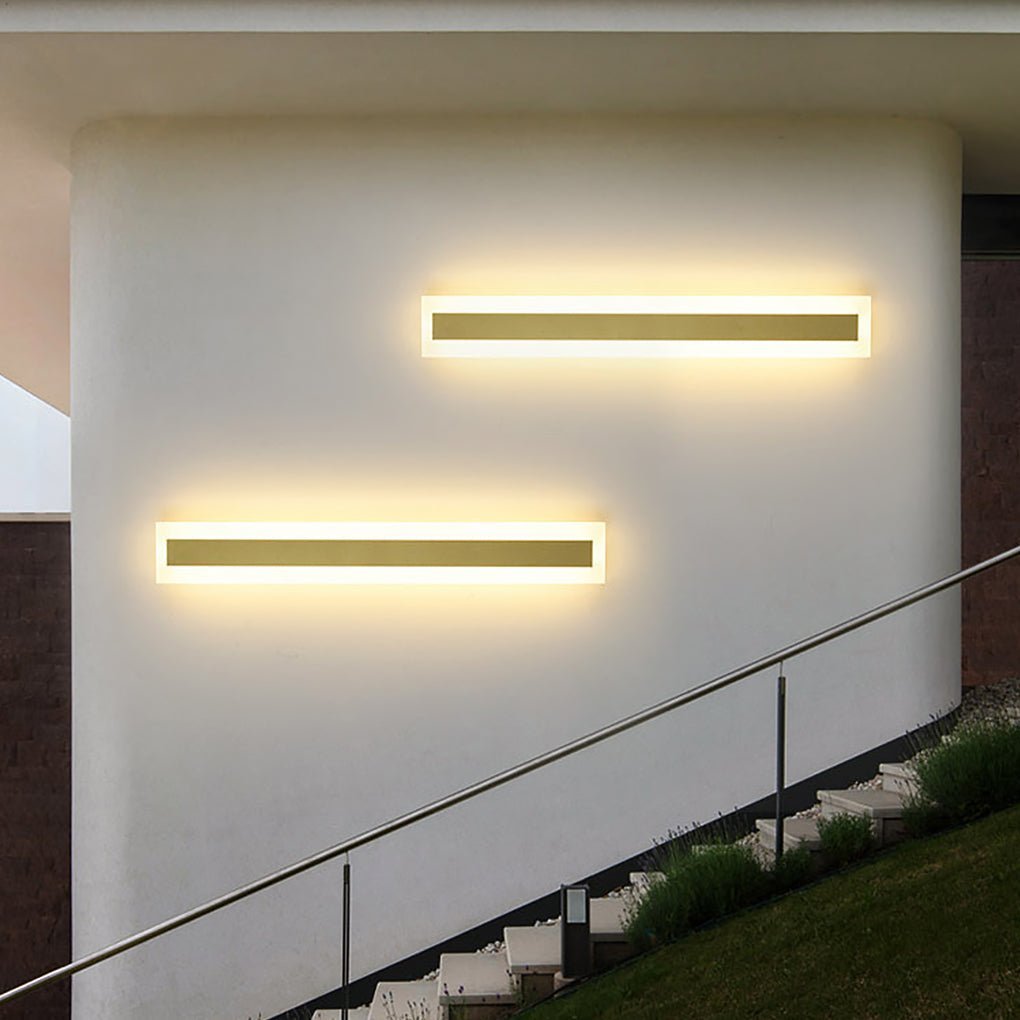 Outdoor Waterproof Rust-proof Minimalist Strip LED Wall Sconces Garden Light-Lighom