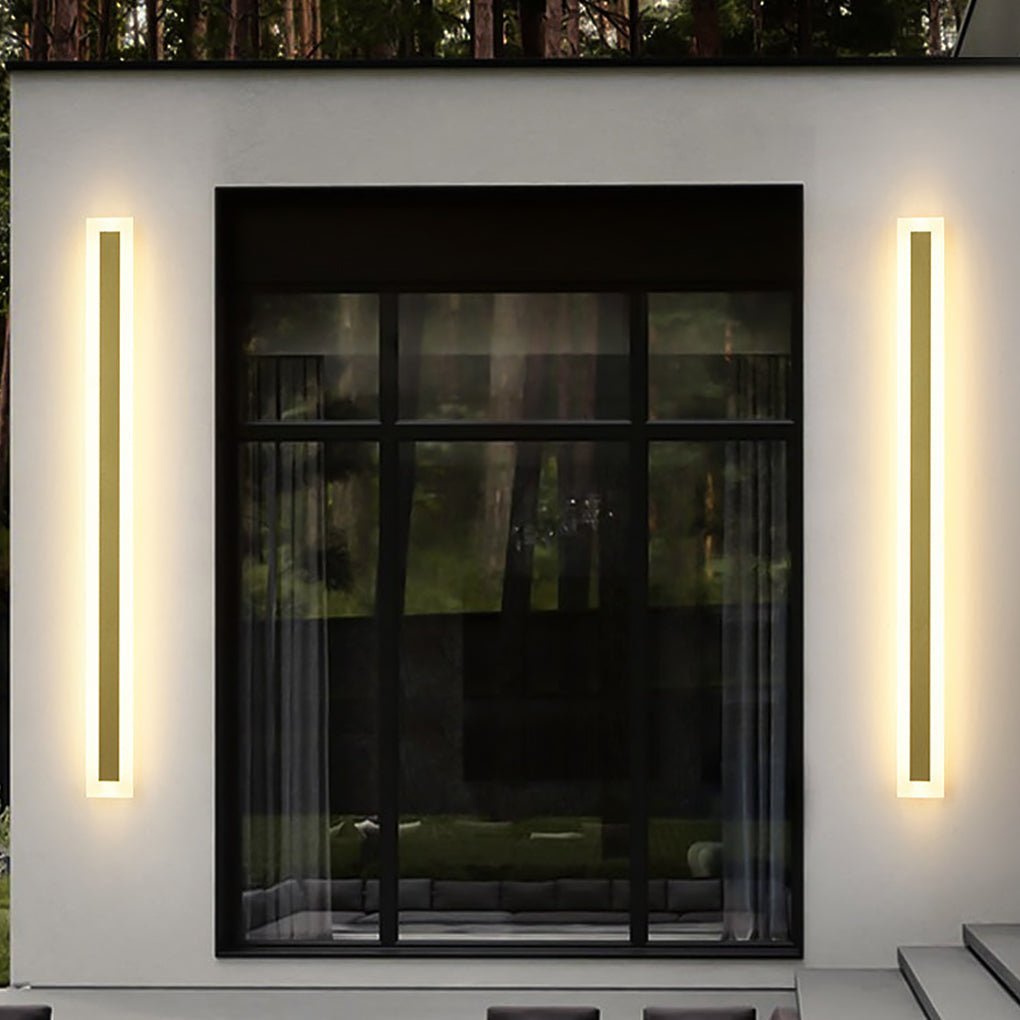 Outdoor Waterproof Rust-proof Minimalist Strip LED Wall Sconces Garden Light-Lighom