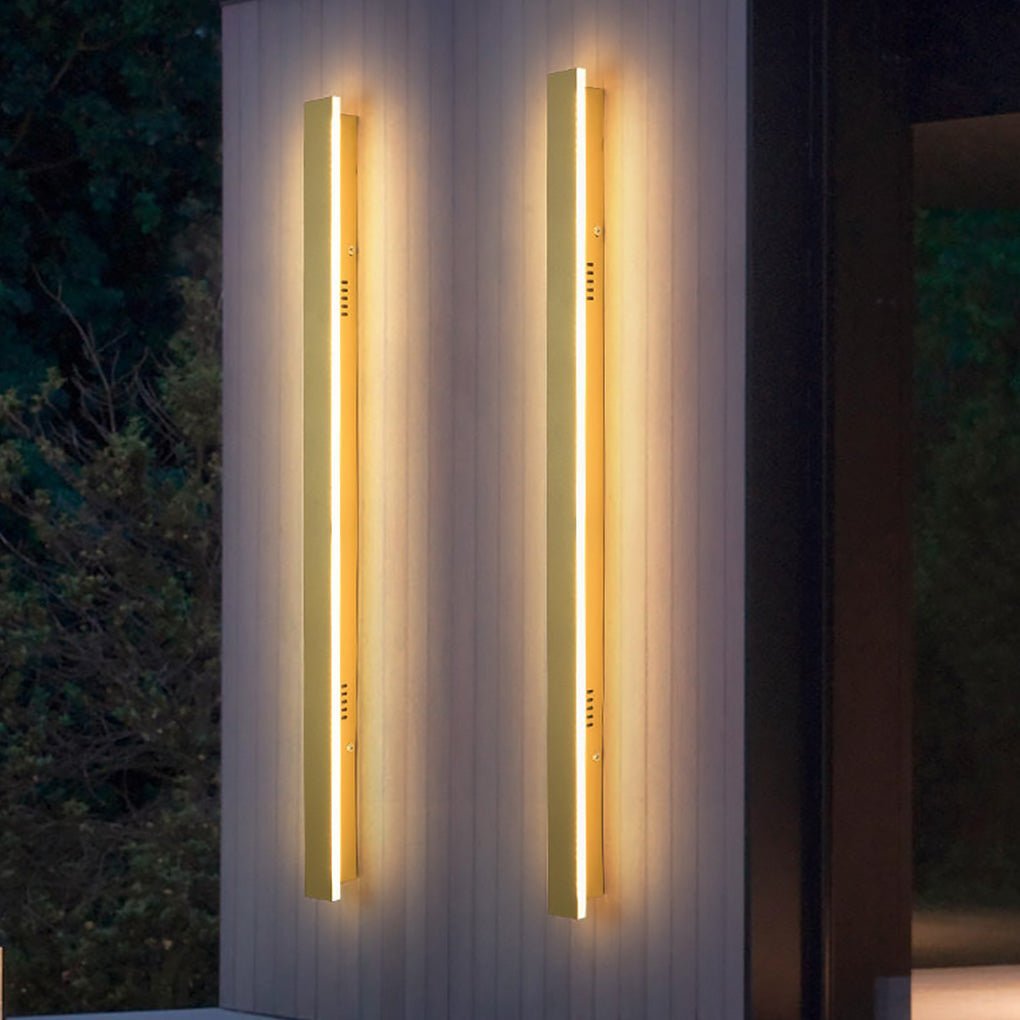 Outdoor Waterproof Rust-proof Minimalist Strip LED Wall Sconces Garden Light-Lighom