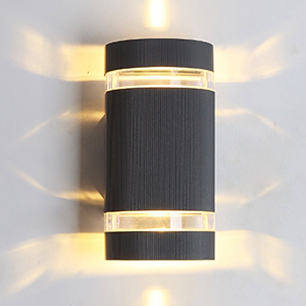 Square Round Waterproof Up And Down Lighting LED Modern Wall Sconces-Lighom