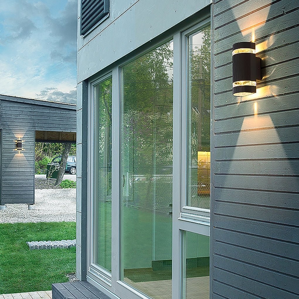Square Round Waterproof Up And Down Lighting LED Modern Wall Sconces-Lighom