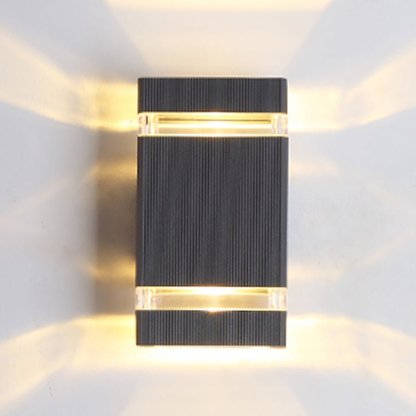 Square Round Waterproof Up And Down Lighting LED Modern Wall Sconces-Lighom
