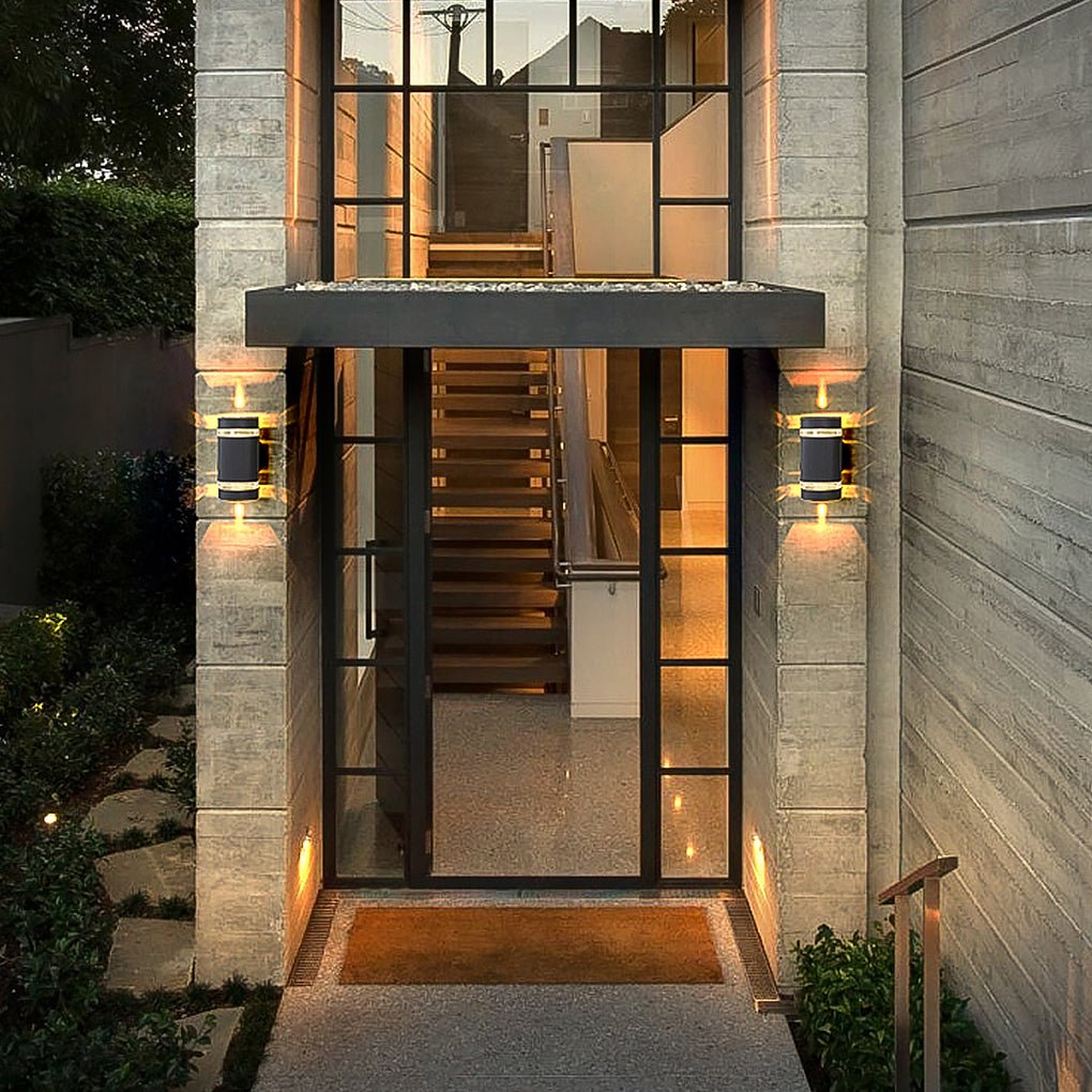 Square Round Waterproof Up And Down Lighting LED Modern Wall Sconces-Lighom