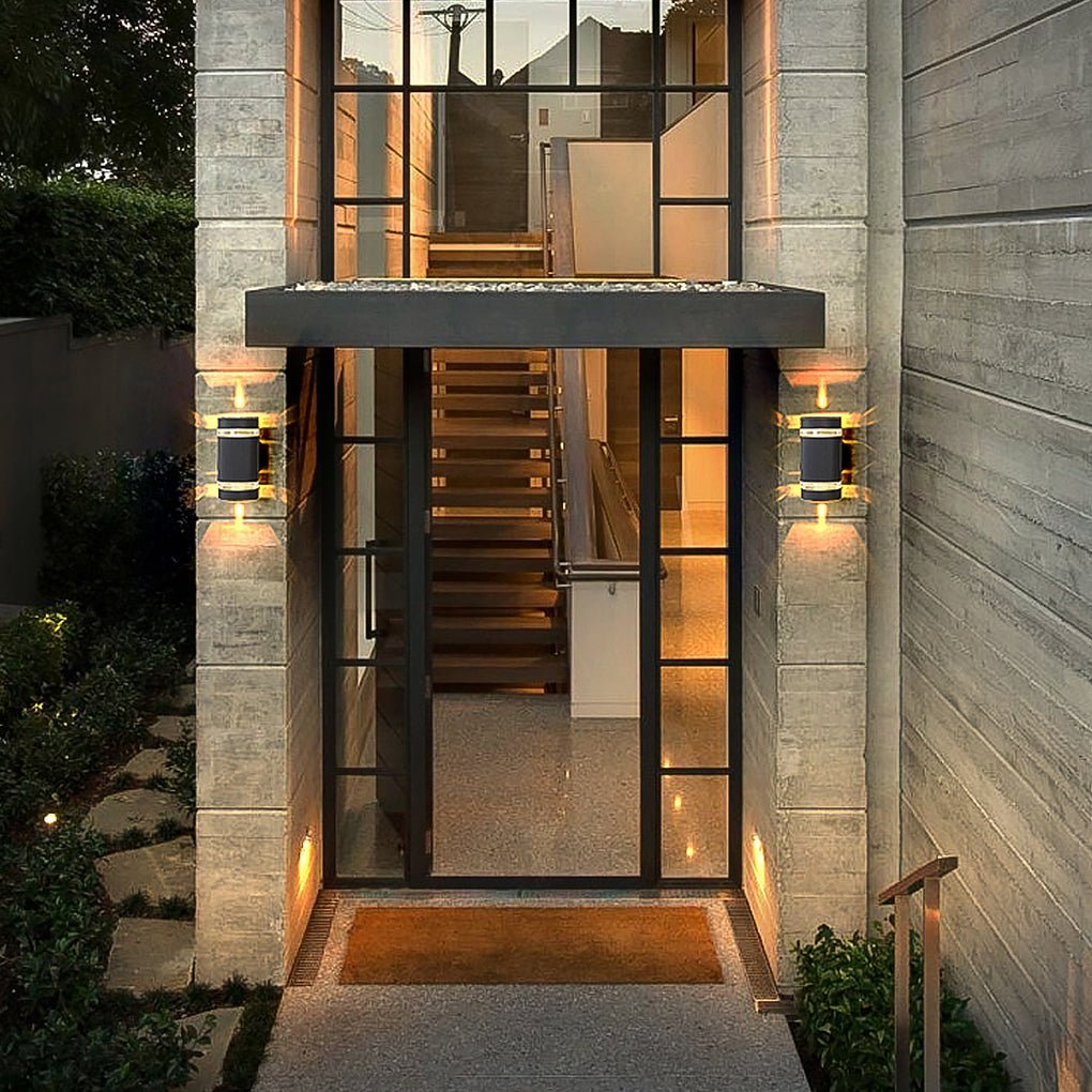 Square Round Waterproof Up And Down Lighting LED Modern Wall Sconces-Lighom