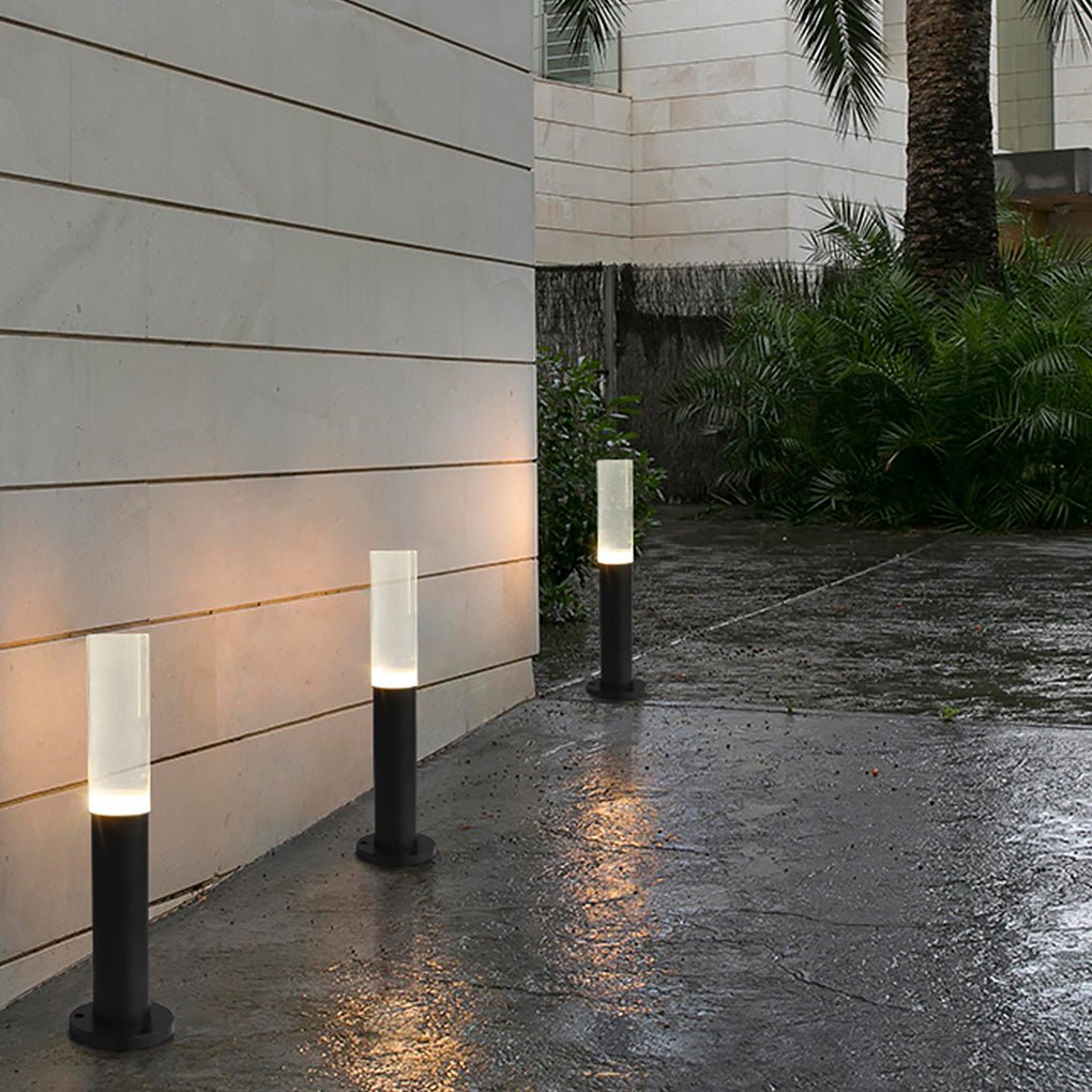 Transparent Acrylic Shade Aluminum Waterproof Modern Pathway Lights-Lighom