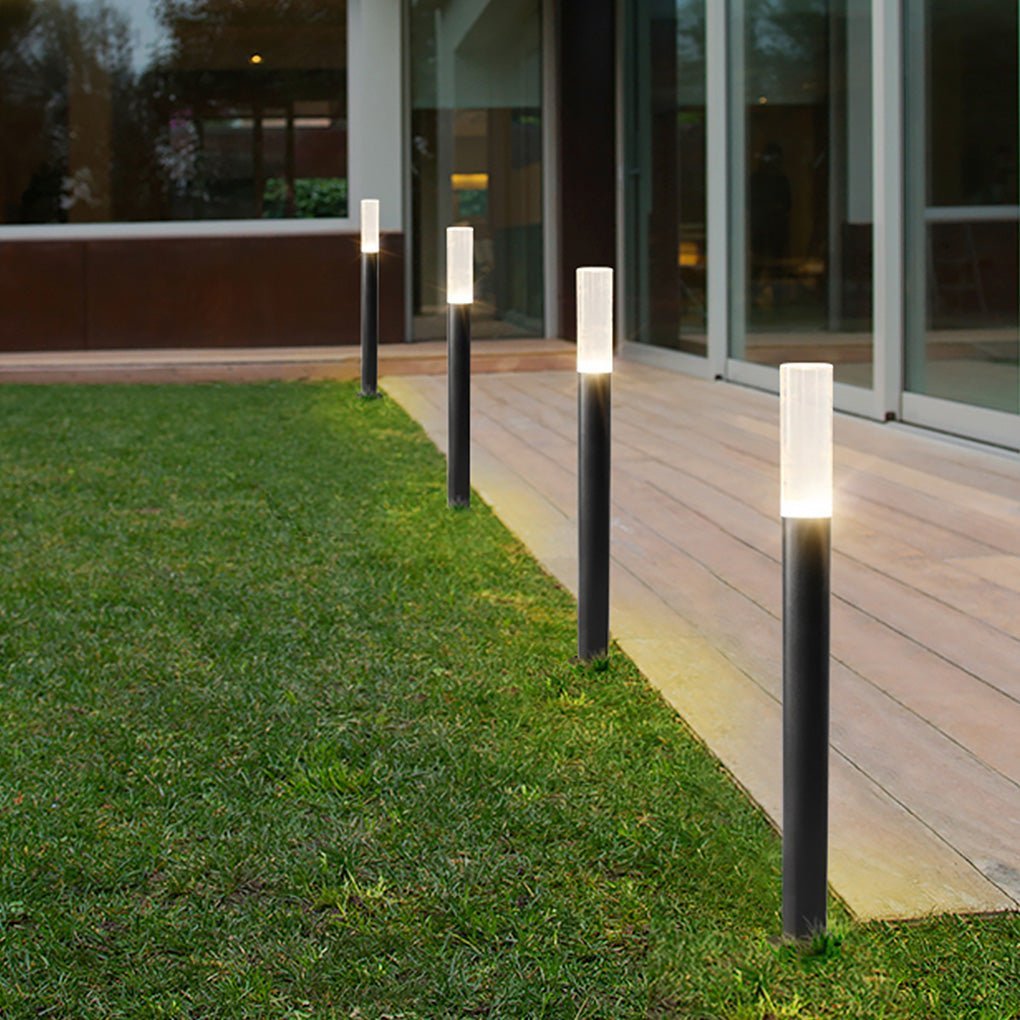 Transparent Acrylic Shade Aluminum Waterproof Modern Pathway Lights-Lighom
