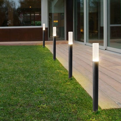 Transparent Acrylic Shade Aluminum Waterproof Modern Pathway Lights-Lighom