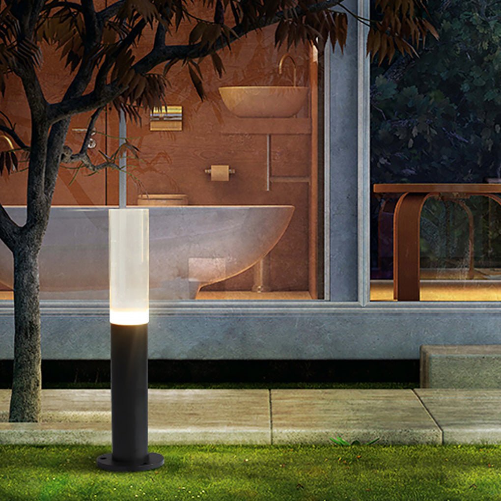 Transparent Acrylic Shade Aluminum Waterproof Modern Pathway Lights-Lighom
