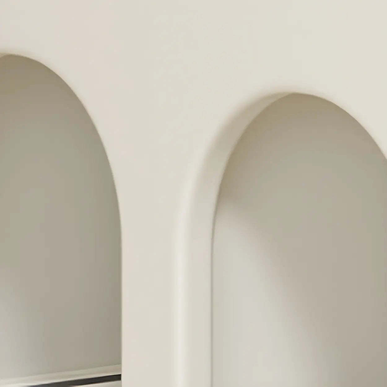 Oval White Wood Mobile End Table with Drawers