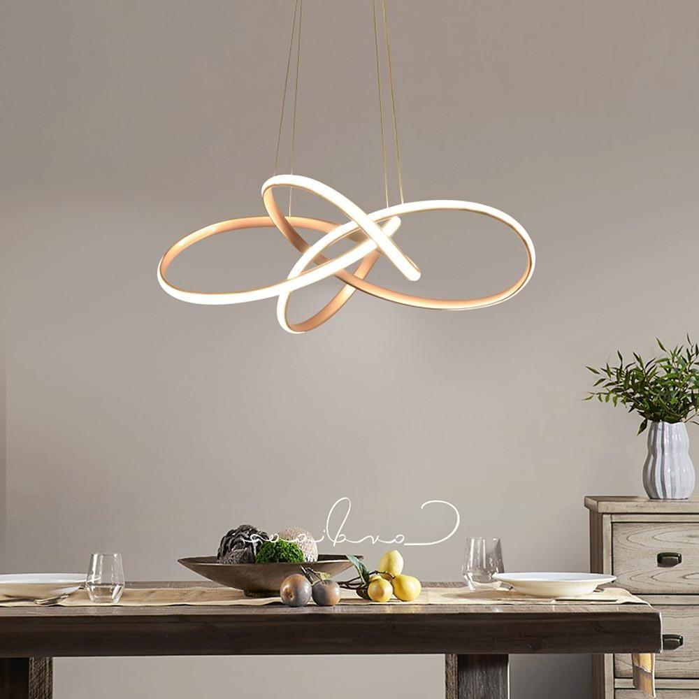 Interweaving Wave Design Pendant Lighting Aluminum Acrylic LED Ceiling Light-Lighom