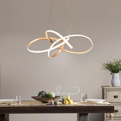 Interweaving Wave Design Pendant Lighting Aluminum Acrylic LED Ceiling Light-Lighom