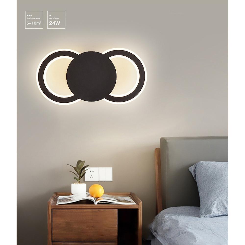 Modern Geometric Ring 2-Light LED Flush Mount Light