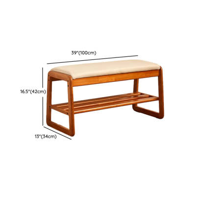 Padded Entryway Bench with Double Shoe Storage