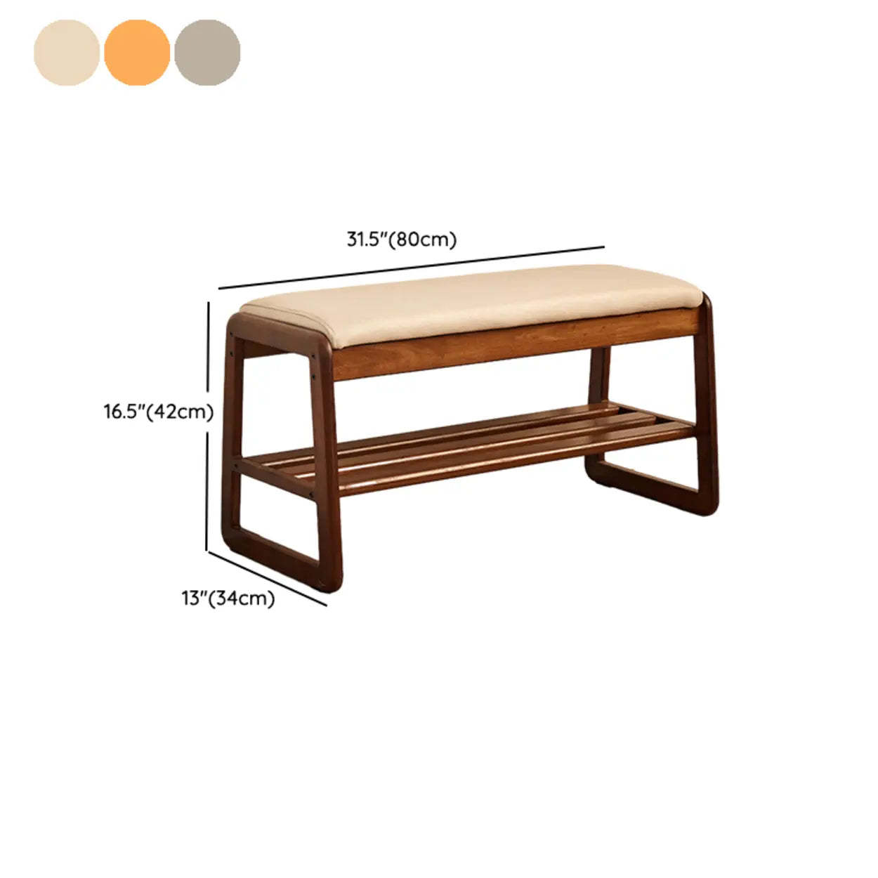 Padded Entryway Bench with Double Shoe Storage