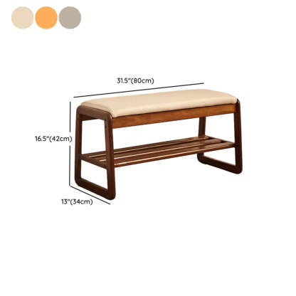 Padded Entryway Bench with Double Shoe Storage