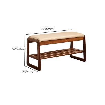 Padded Entryway Bench with Double Shoe Storage