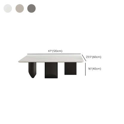 Pandora Gold Stone Black Metal Coffee Table