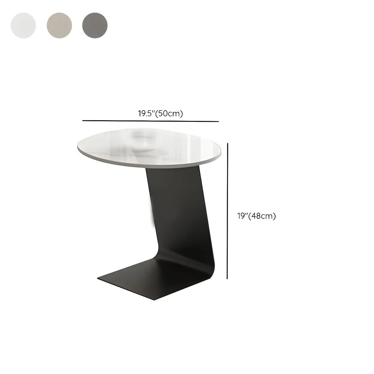 Pandora Gold Stone Black Metal Coffee Table