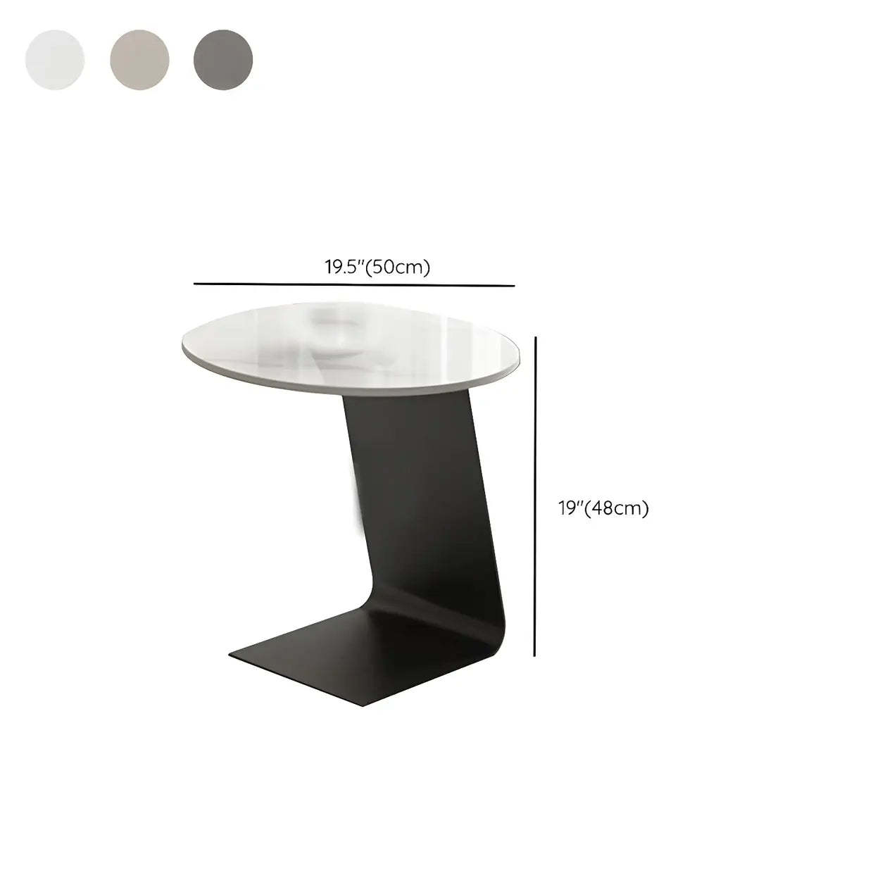 Pandora Gold Stone Black Metal Coffee Table