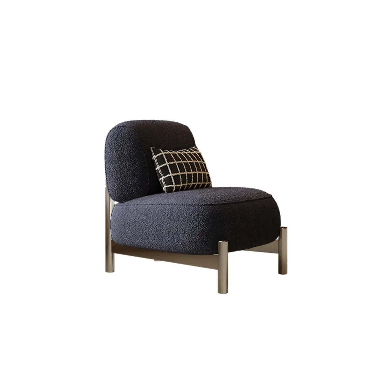 Parlor Mohair Pillow Back Four Leg Side Chair