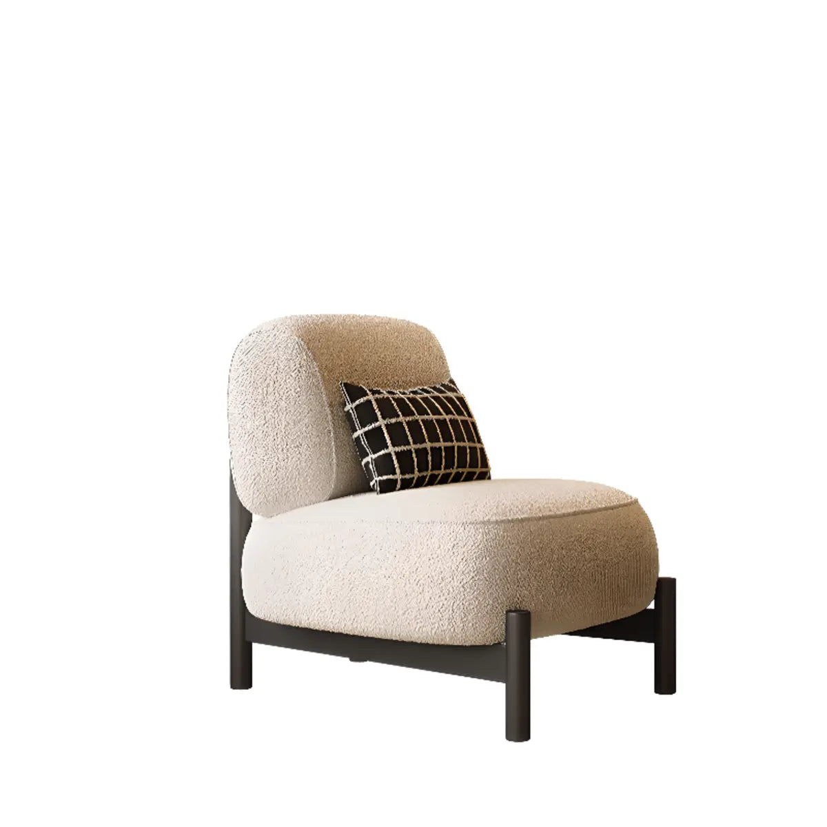 Parlor Mohair Pillow Back Four Leg Side Chair