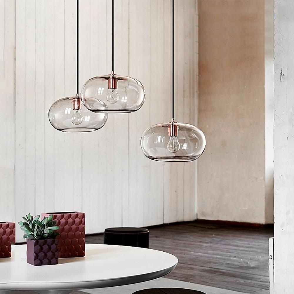Artistic Plated Glass LED Nordic Island Pendant