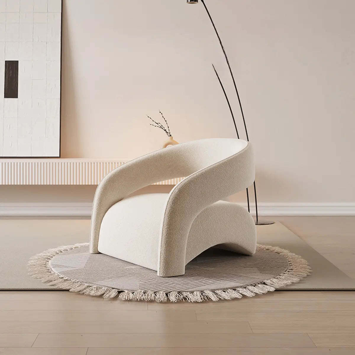 Peacock Green Frosted Velvet Barrel Chair