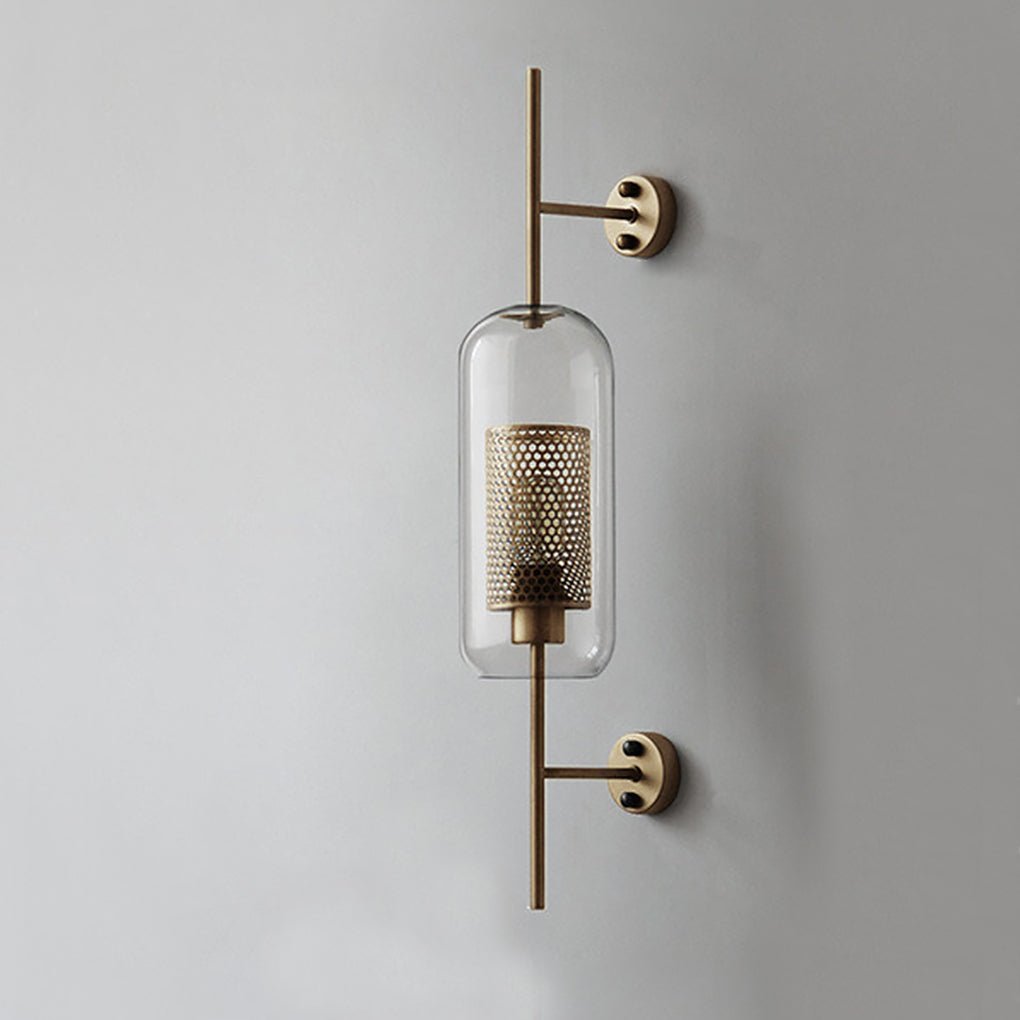 Personalized Creative Retro Industrial Style Corridor Bronze Glass Tank Wall Sconces-Lighom