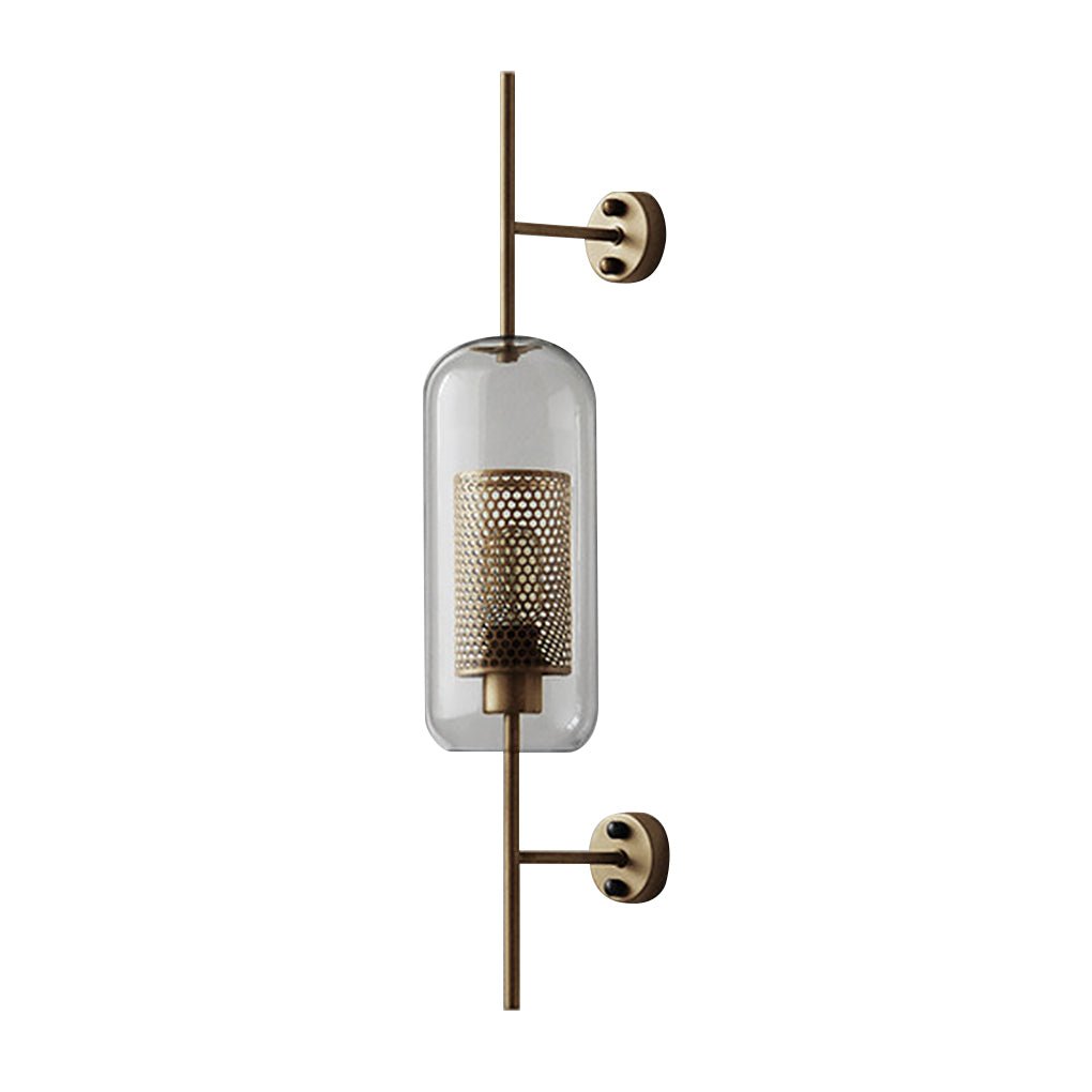 Personalized Creative Retro Industrial Style Corridor Bronze Glass Tank Wall Sconces-Lighom