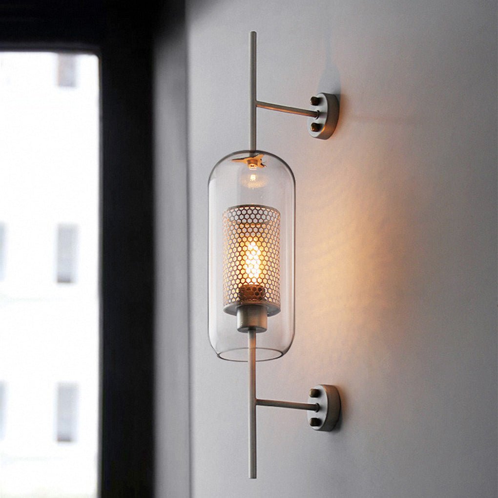 Personalized Creative Retro Industrial Style Corridor Bronze Glass Tank Wall Sconces-Lighom