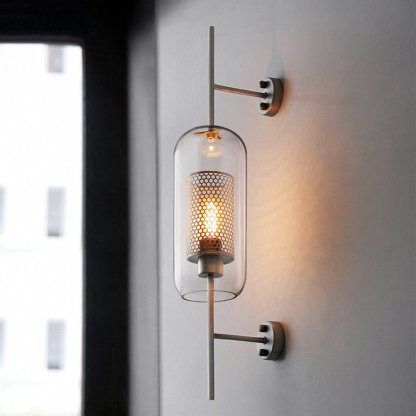 Personalized Creative Retro Industrial Style Corridor Bronze Glass Tank Wall Sconces-Lighom